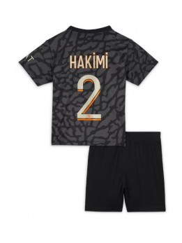 Paris Saint-Germain Achraf Hakimi #2 Dječji Rezervni Dres kompleti 2023-24 Kratak Rukavima (+ kratke hlače)